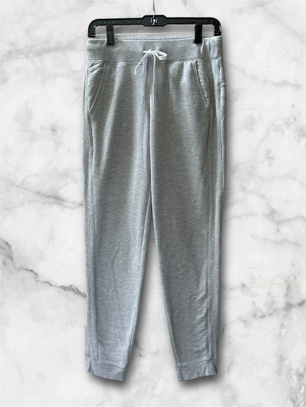 Ralph Lauren Heather Gray Joggers Sweatpants Side Stripe Pocket Logo Soft Size S - Picture 2 of 13